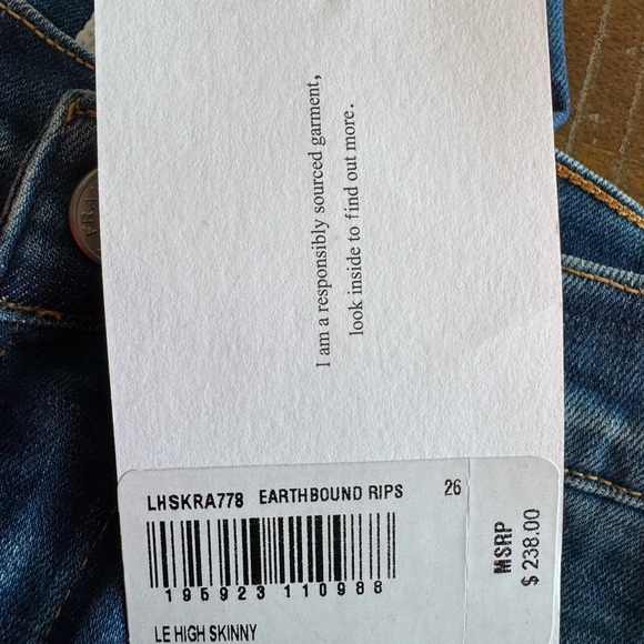 NWT Frame Denim Le High Skinny Earthbound Rips Jeans - Picture 10 of 11